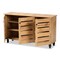 Baxton Studio Gisela Modern and Contemporary Oak Brown Finished Wood 3-Door Shoe Storage Cabinet 190-11992-ZORO - alternate 7